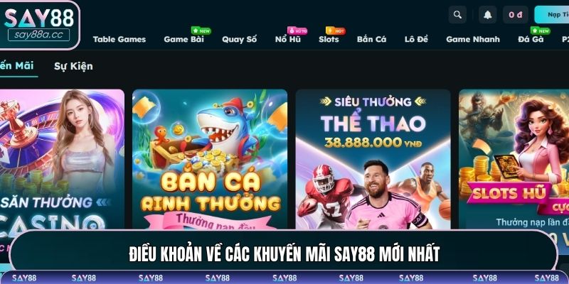 Điều khoản về các khuyến mãi SAY88 mới nhất