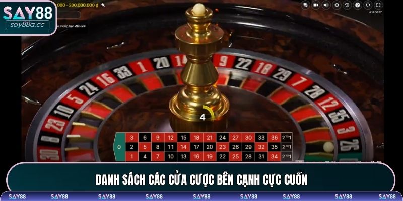 Danh sách các cửa cược bên cạnh cực cuốn 
