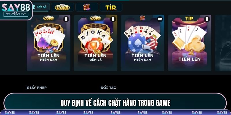 Quy định về cách chặt hàng trong game 