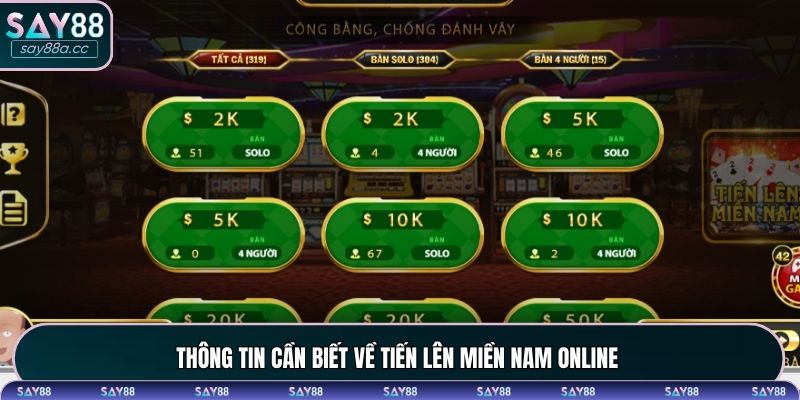 Thông tin cần biết về Tiến Lên Miền Nam Online 
