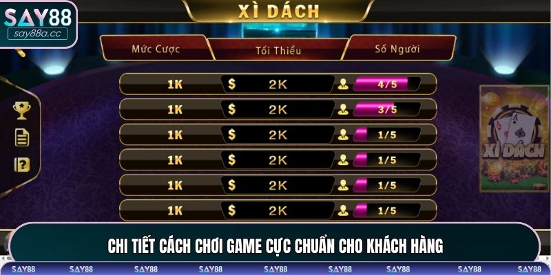 Chi tiết cách chơi game cực chuẩn cho khách hàng 